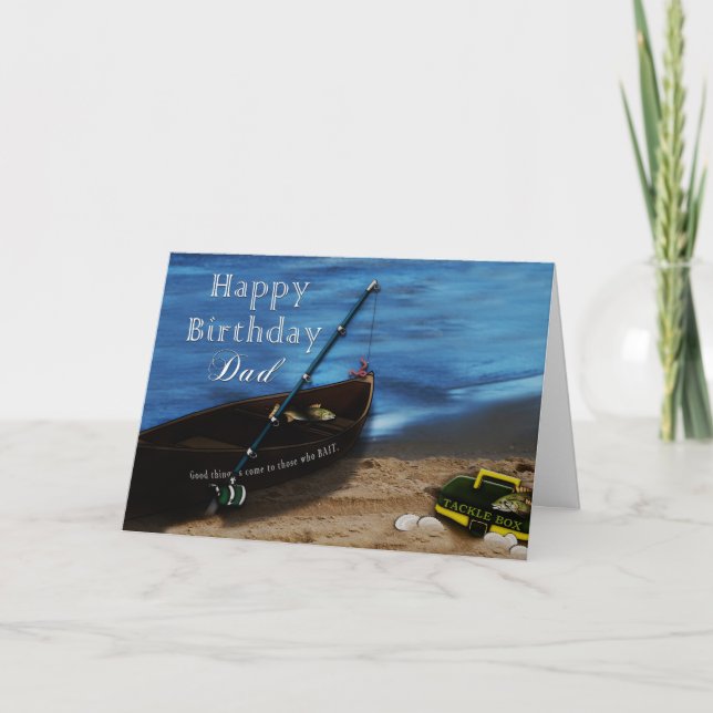 BIRTHDAY - DAD - FISHING CARD (Front)