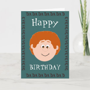 Birthday Dad Red Hair (Daughter) Card