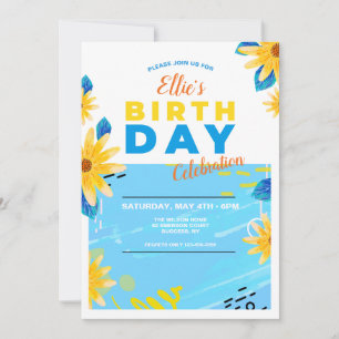 Birthday Daisies Invitation