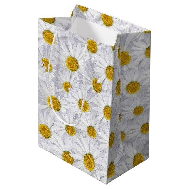 Birthday Daisies Medium Gift Bag (Front Angled)