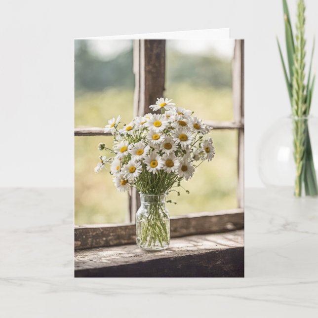 Birthday Daisy Bouquet Card (Front)