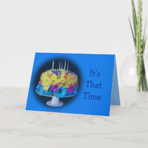 Birthday Daisy Cake- customise Card