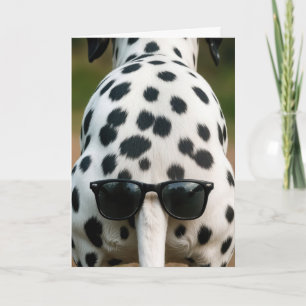 Birthday Dalmatian With Sunglasses On Tail Card