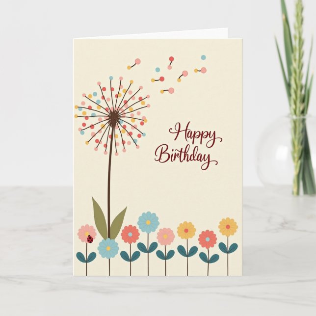 Birthday Dandelion Card (Front)