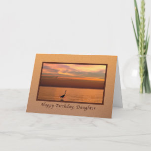 Birthday,  Daughter, Ocean View at Sunset Card
