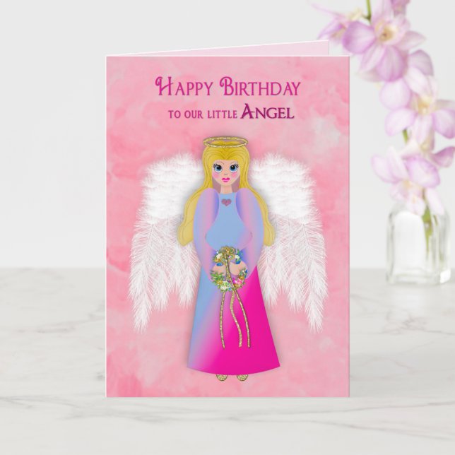 Birthday Daughter Our Angel Angelic Angel Card (Orchid)