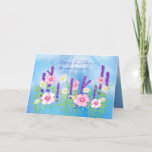 Birthday Daughter Soft Delicate Flower Garden Blue Card<br><div class="desc">Beautiful flower garden against blue sky in many categories for that special lady who loves flowers.</div>