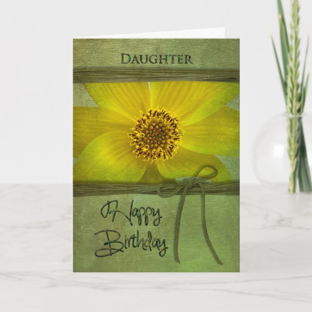 BIRTHDAY - DAUGHTER - YELLOW DAISY CARD (Front)
