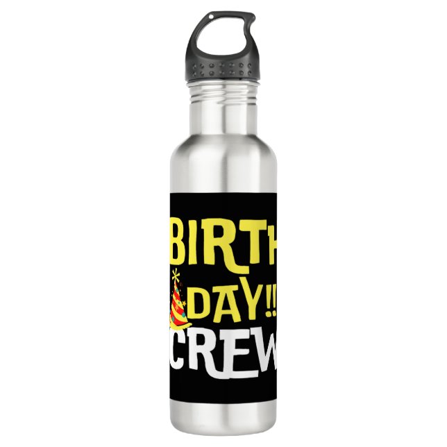 Birthday Day Crew 710 Ml Water Bottle (Front)