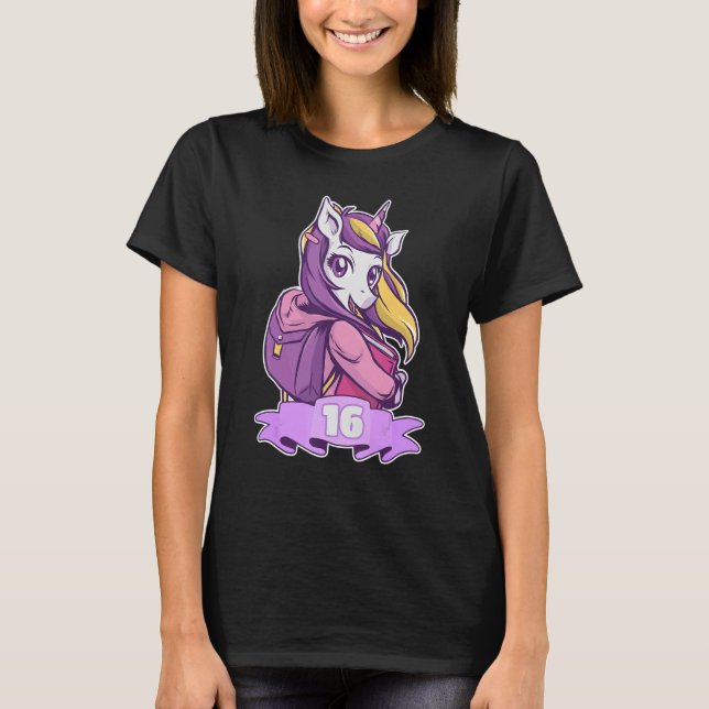 Birthday decor 16 years old girl   school time uni T-Shirt (Front)