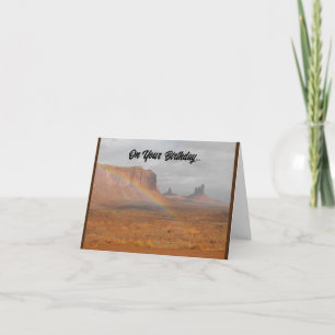 Birthday Desert Rainbow Greeting Card