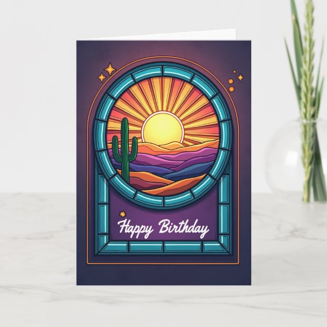 Birthday Desert Sun Card (Front)