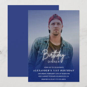 Birthday Dinner 31st birthday invitation Photo Men