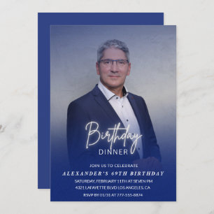Birthday Dinner 69th birthday invitation Photo Men