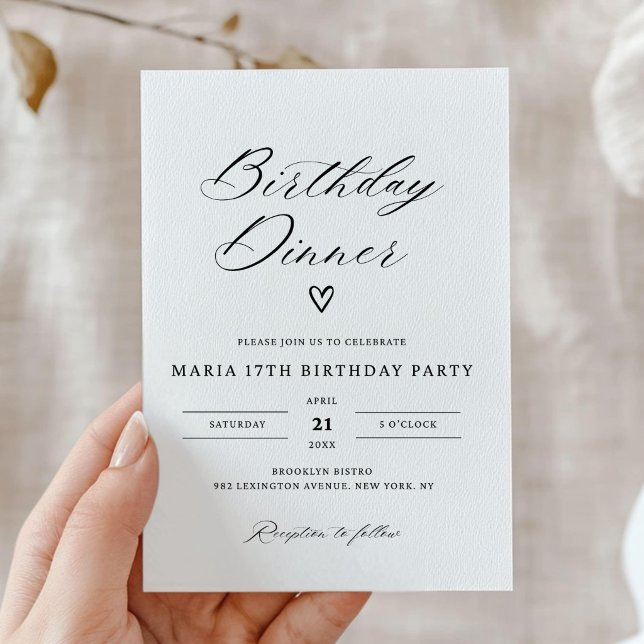 Birthday Dinner Invitation, Editable Birthday Dinn Invitation (Creator Uploaded)