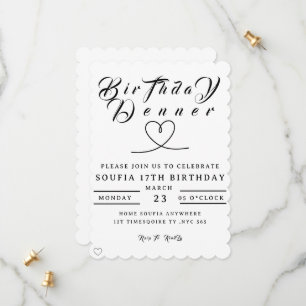 Birthday Dinner Invitation, Editable Birthday Dinn Save The Date