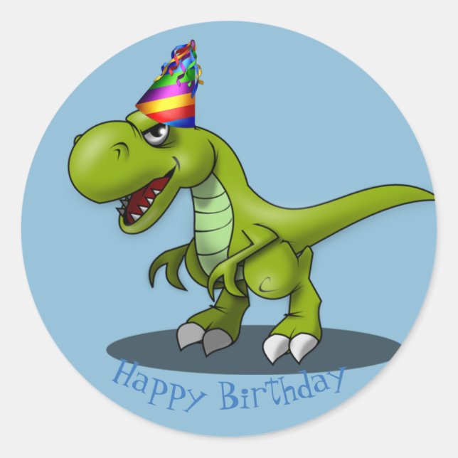 Birthday Dinosauer Stickers (Front)