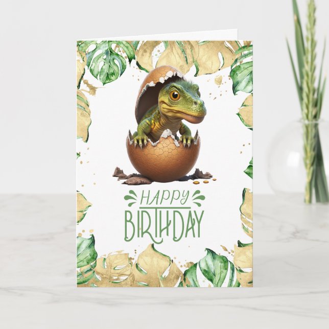 Birthday Dinosaur Baby Roar Jurassic Card (Front)