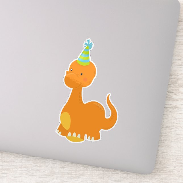 Birthday Dinosaur, Party Dinosaur, Dino, Party Hat (Detail)