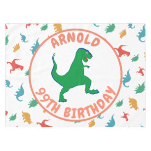 Birthday Dinosaur T Rex Kids Jurassic Animals Tablecloth