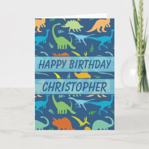 Birthday Dinosaur to Personalise Card
