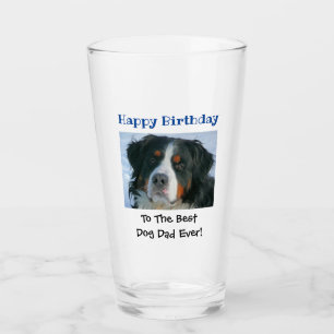 Birthday Dog Dad World's Best Ever Photo Beer Pint Glass