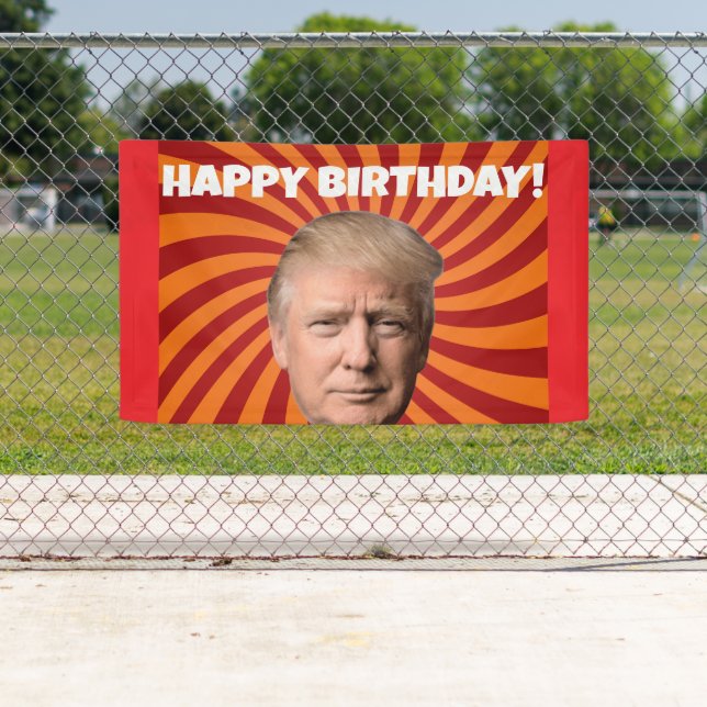 BIRTHDAY DONALD TRUMP PARTY BANNER (Insitu)