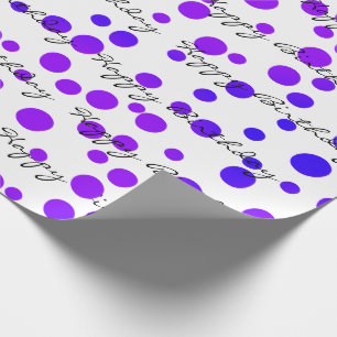 Birthday Dots On White    Wrapping Paper