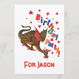 Birthday Dragon Invitation