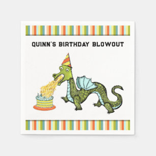 Birthday Dragon Party Napkin