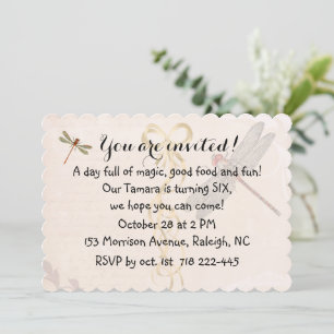 Birthday Dragonflies Invitation