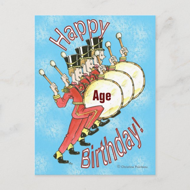 Birthday - Drummers Postcard (Front)