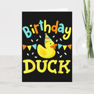 Birthday Duck Kids Girls Boys Rubber Duck Bday Par Card