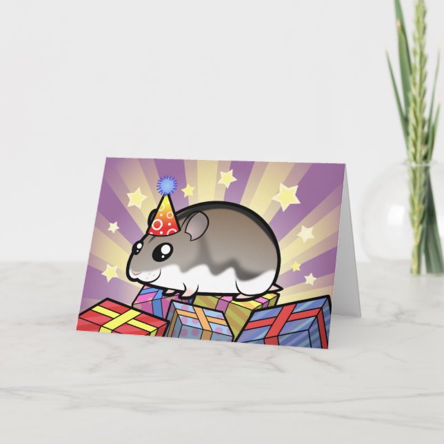 Birthday Dwarf Hamster Card (Front)