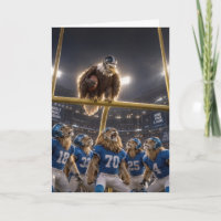 Birthday Eagle and Lions in Sports Stadium