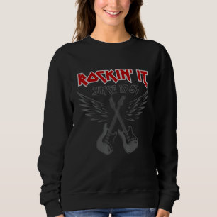 Birthday Electric guitar Rock Hard guitarist born  Sweatshirt