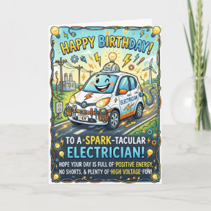 Birthday Electrician Card