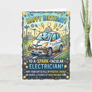 Birthday Electrician Card