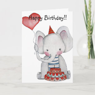 Birthday Elephant Card