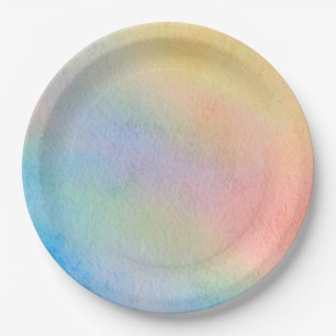 Birthday Elephant Pastel Bunch of Balloons Drawing Paper Plate