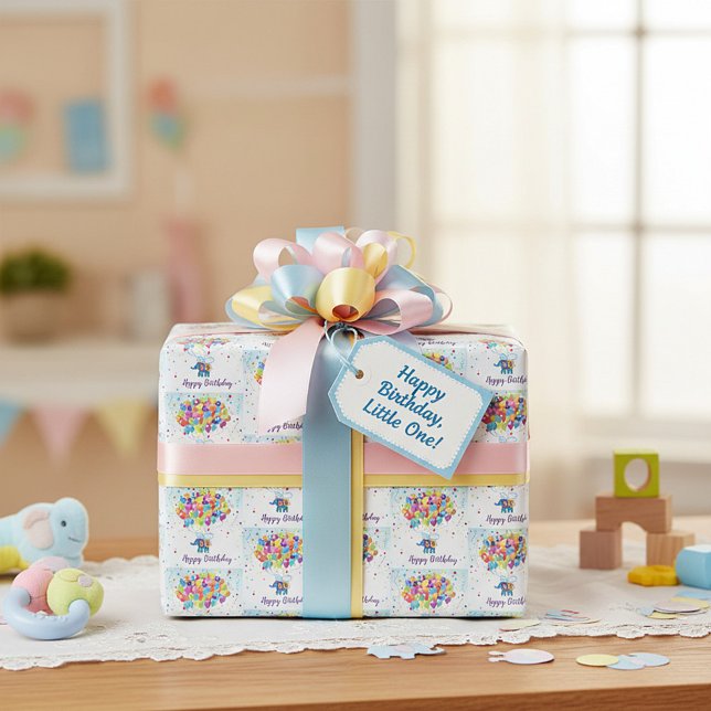 Birthday elephant  wrapping paper (Creator Uploaded)