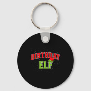 Birthday Elf Christmas Family Matching Group Xmas  Key Ring