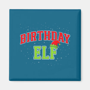 Birthday Elf Christmas Family Matching Group Xmas  Magnet