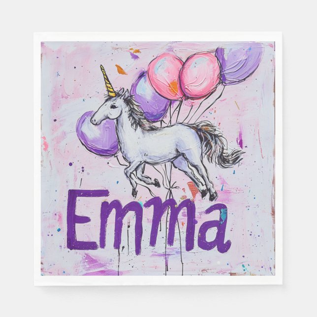 Birthday "Emma" Napkin (Front)