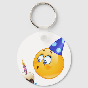 birthday emoji key ring