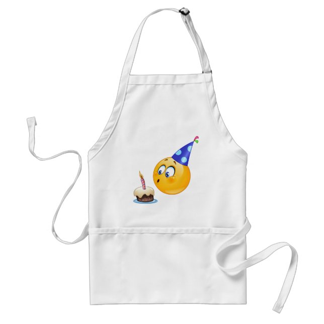 birthday emoji standard apron (Front)