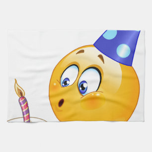 birthday emoji tea towel