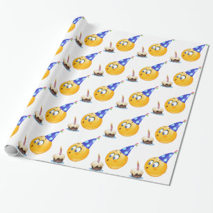 birthday emoji wrapping paper