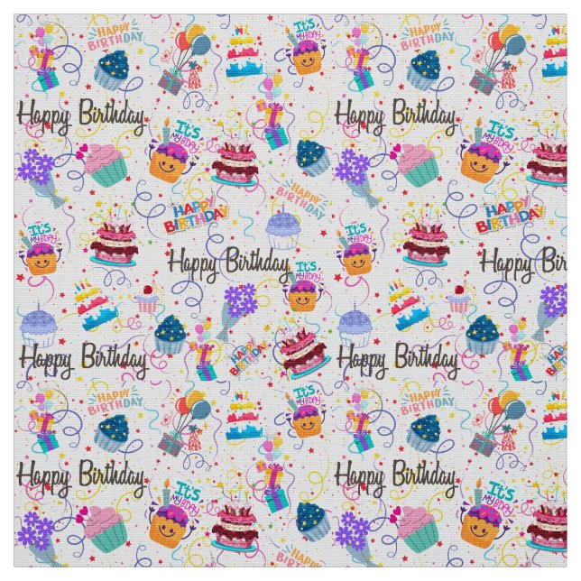 Birthday Fabric by the yard (Swatch)