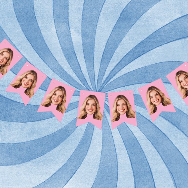 Birthday Face Banner, Custom Face Banner, Face Bunting (Creator Uploaded)